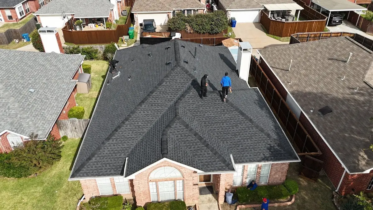 Slate & Tile Roof Repair work in progress on a Kosciusko property
